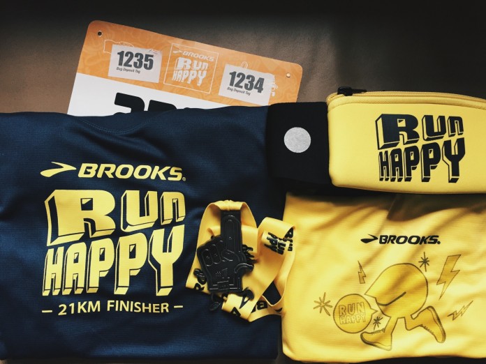 brooks run happy t shirt